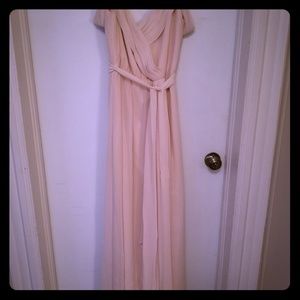 BHLDN Grecian blush dress